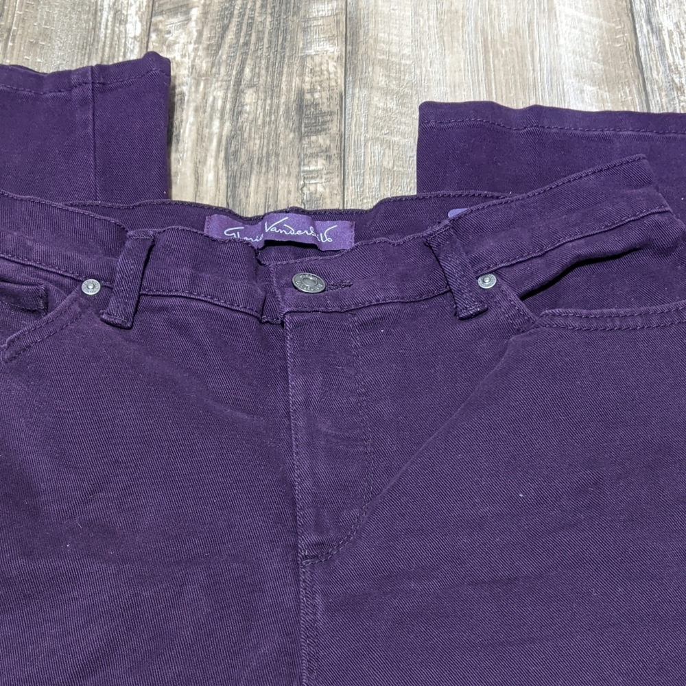 Women's Gloria Vanderbilt Dark Purple Denim Jeans - Picture 3 of 10
